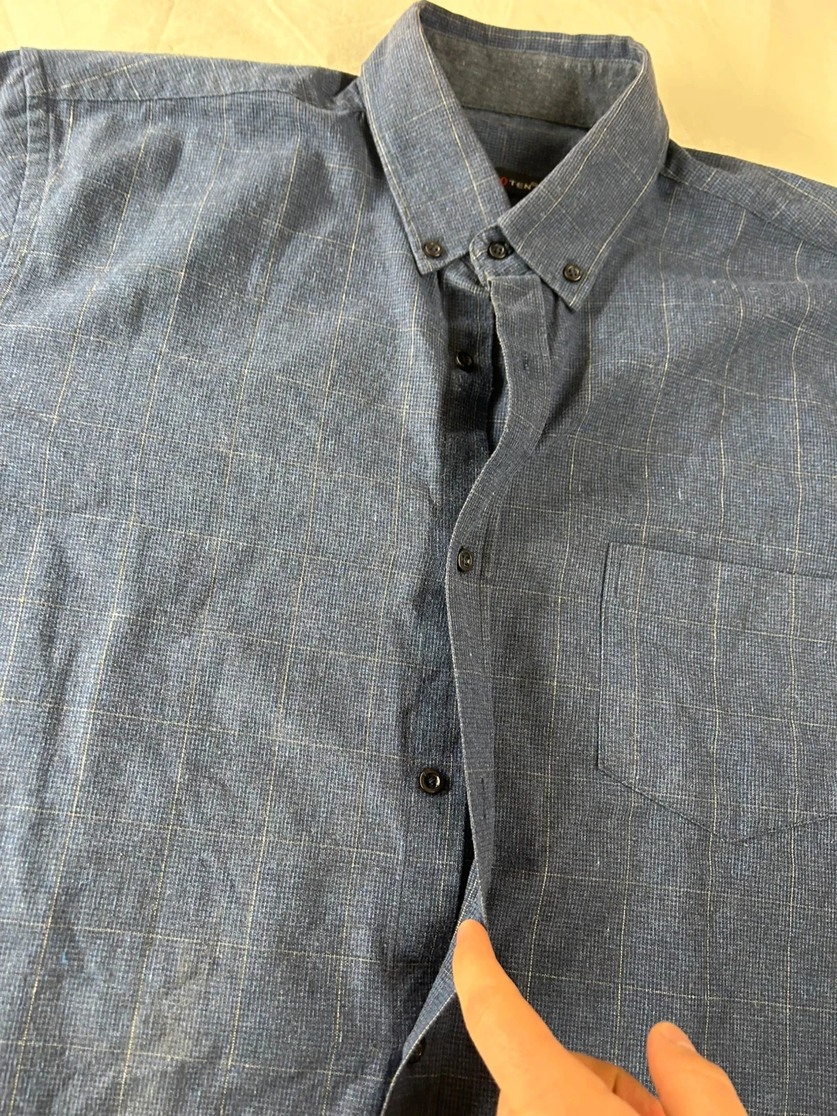 Blauw marine effen overhemd Cap 10 ten – photo 8